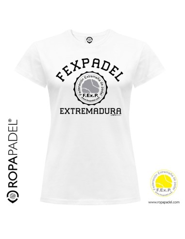 Camiseta de pádel mujer FEXPADEL URBAN 2019 "Federación Extremeña de Pádel"