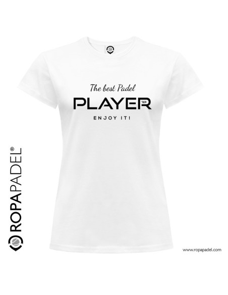 Camiseta de padel de mujer casual "THE BEST PLAYER PADEL"