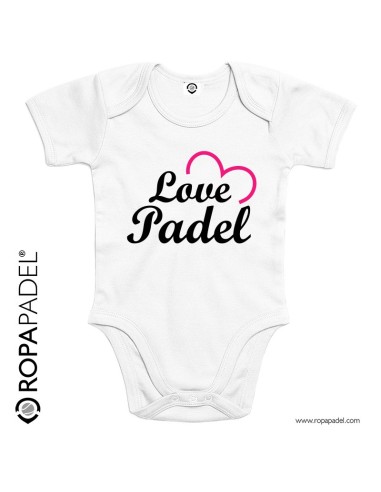 Body de pádel para bebé "BABYPADEL LOVE PADEL" - Bodys en ROPAPADEL