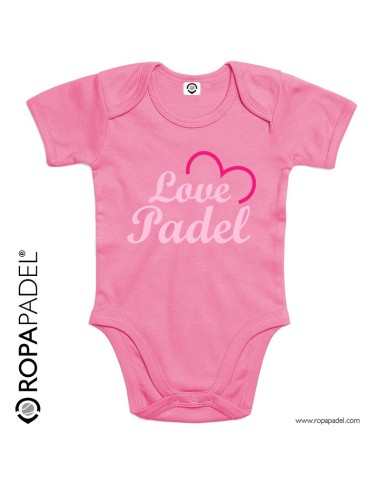 Body de pádel para bebé "BABYPADEL LOVE PADEL" - Bodys en ROPAPADEL