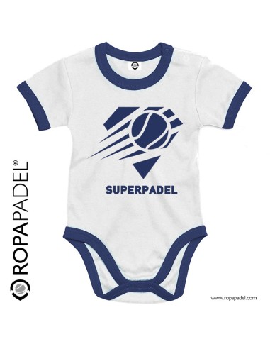 Body de pádel para bebé "BABYPADEL SUPERPADEL - Bodys en ROPAPADEL