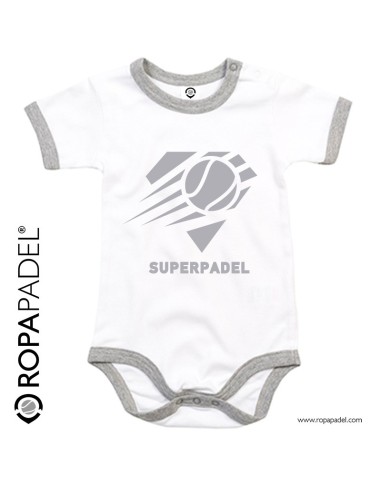 Body de pádel para bebé "BABYPADEL SUPERPADEL - Bodys en ROPAPADEL