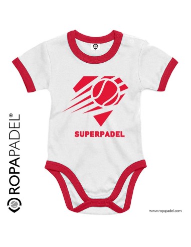 Body de pádel para bebé "BABYPADEL SUPERPADEL - Bodys en ROPAPADEL