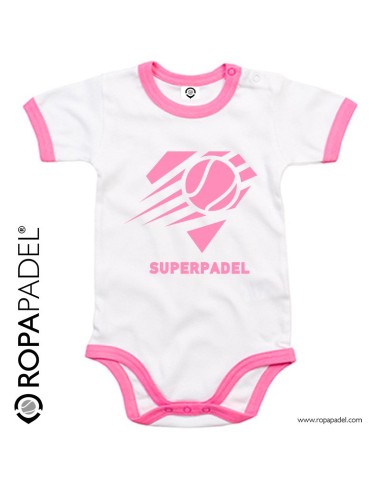 Body de pádel para bebé "BABYPADEL SUPERPADEL - Bodys en ROPAPADEL